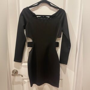 Open waist long sleeve mini dress by Bebe